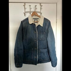 Vintage LL Bean Sherpa Denim Jacket